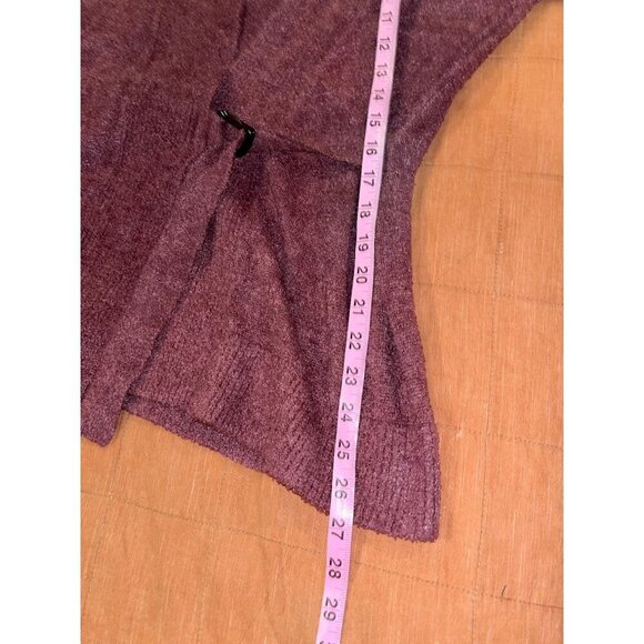 Barefoot Dreams CozyChic Lite Burgundy Wrap Cardigan Sweater Women's Size S - Picture 6 of 8